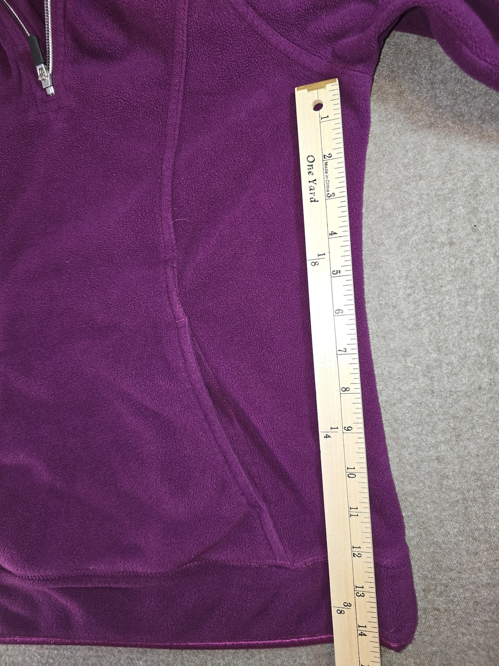 Nike Womens Therma-Fit Purple Quarter-Zip Fleece Pullover XS - Picture 10 of 13